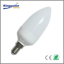 2015 Kingunion Productos Nuevos Vidrio forma LED Candle Light, E14 LED Candle Bombilla Serie CE ERP RoHS